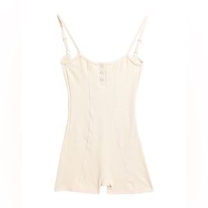 Frankie’s Bikinis Gabriel Waffle Bodysuit, Size S